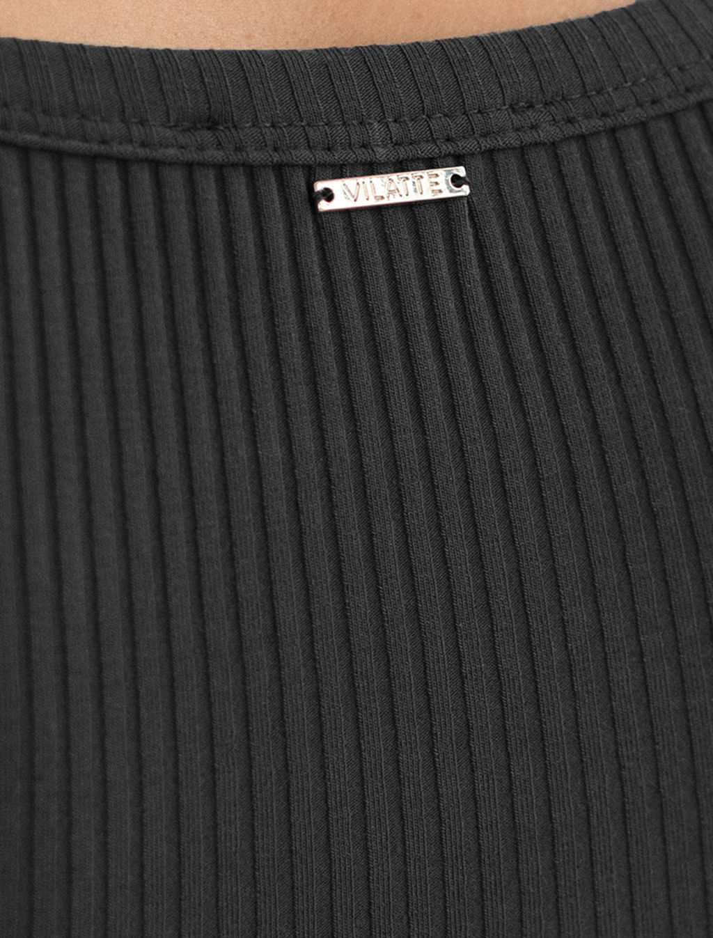 Топ из трикотажа в широкий рубчик - Vilatte фото 2