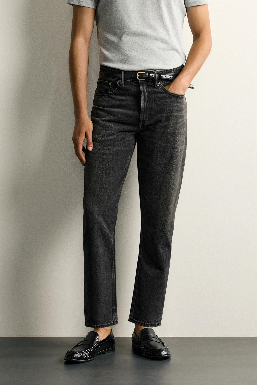 JEANS SLIM TAPERED FIT / Carb?n - Zara фото 2