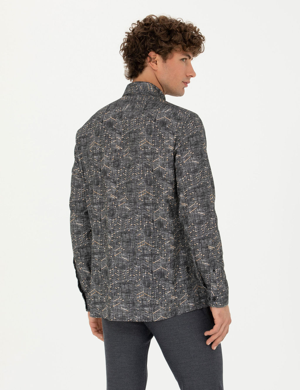 Siyah Regular Fit Uzun Kollu G_mlek - Pierre cardin фото 5