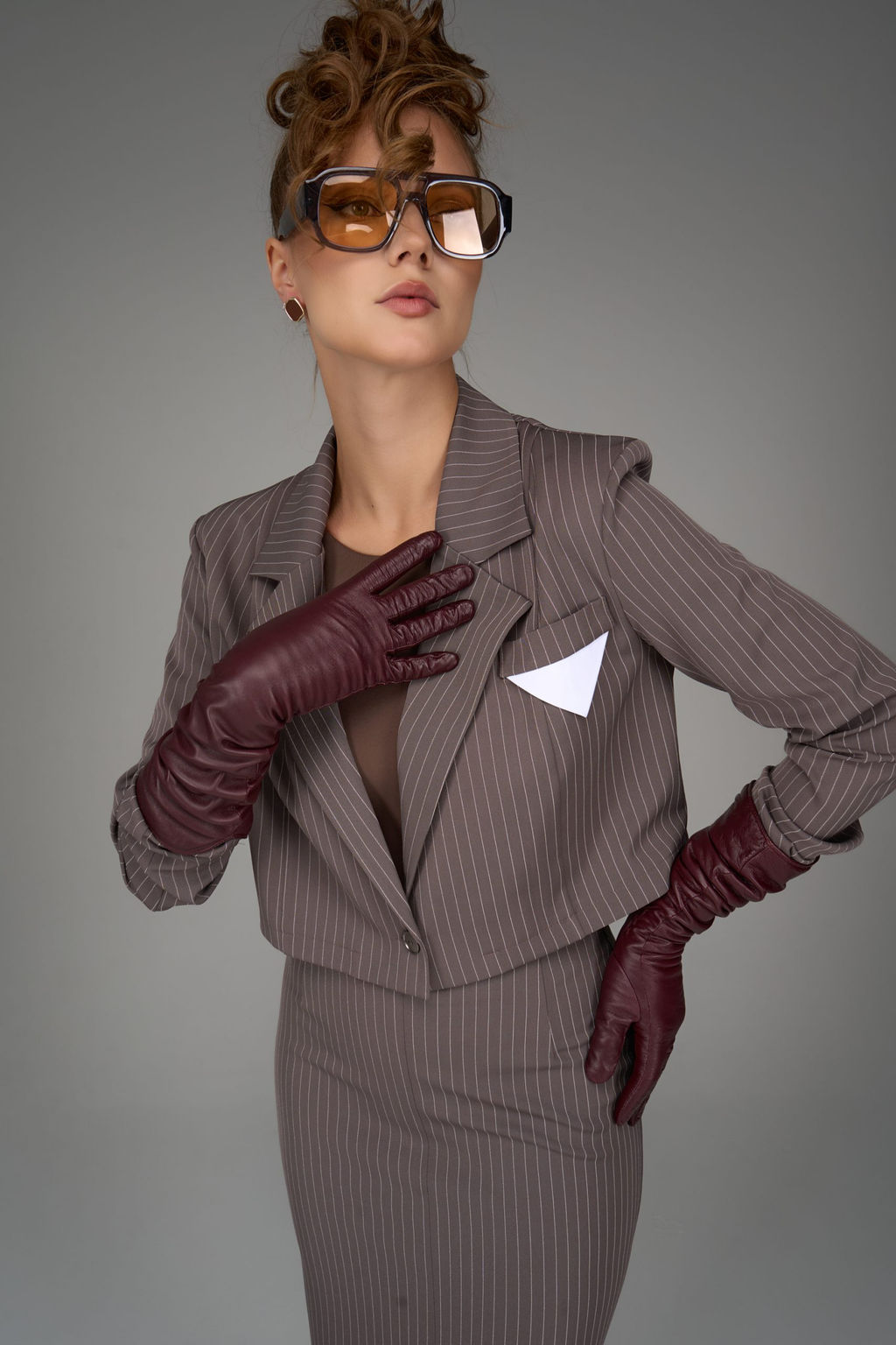 Пиджак Сиара (полоска/мокко) - Эльза фото 17