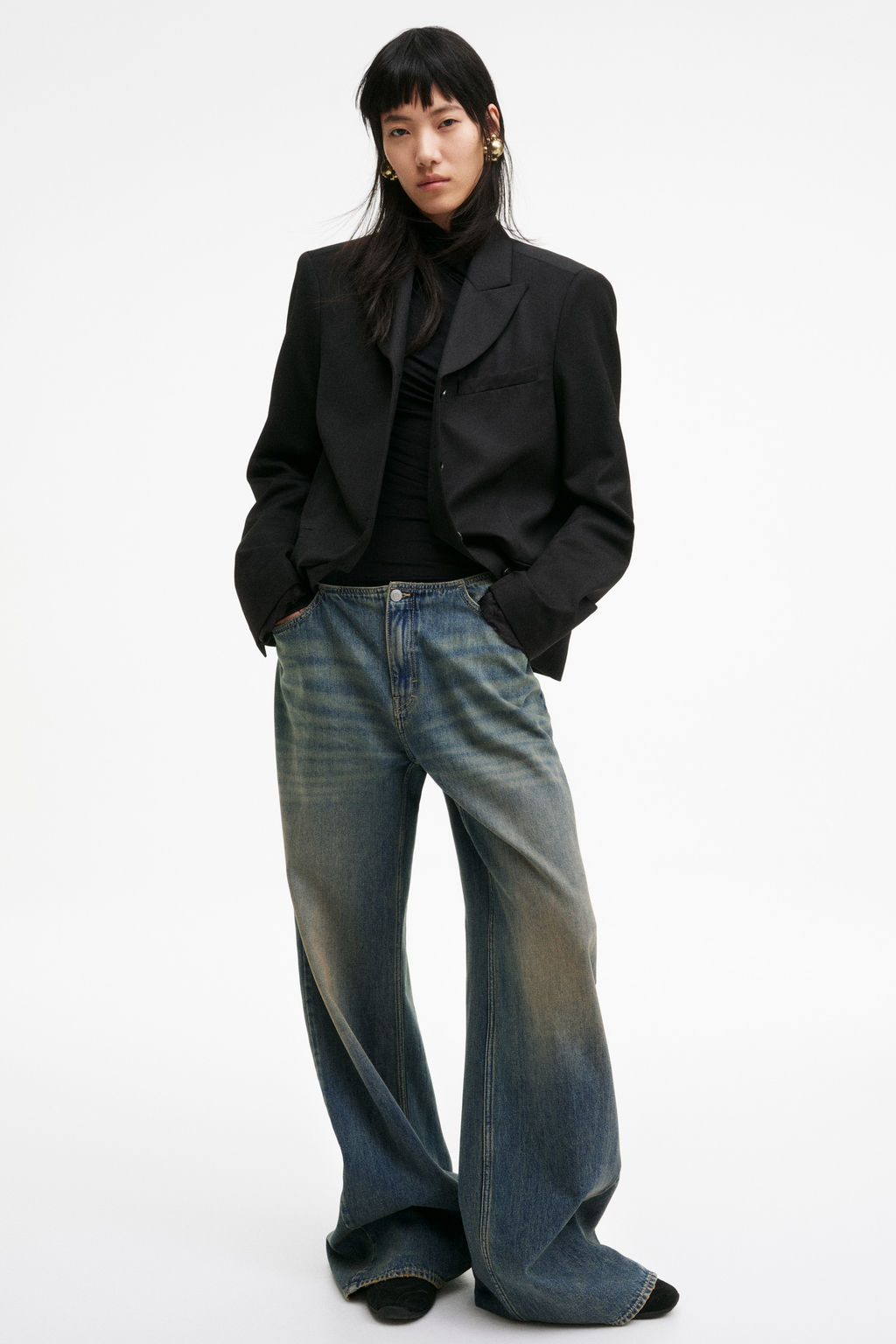 Blazer de botonadura sencilla en mezcla de lana - H&m фото 6