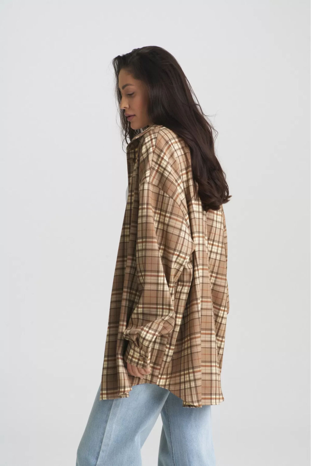 Рубашка в клетку Beige - Erist store фото 7
