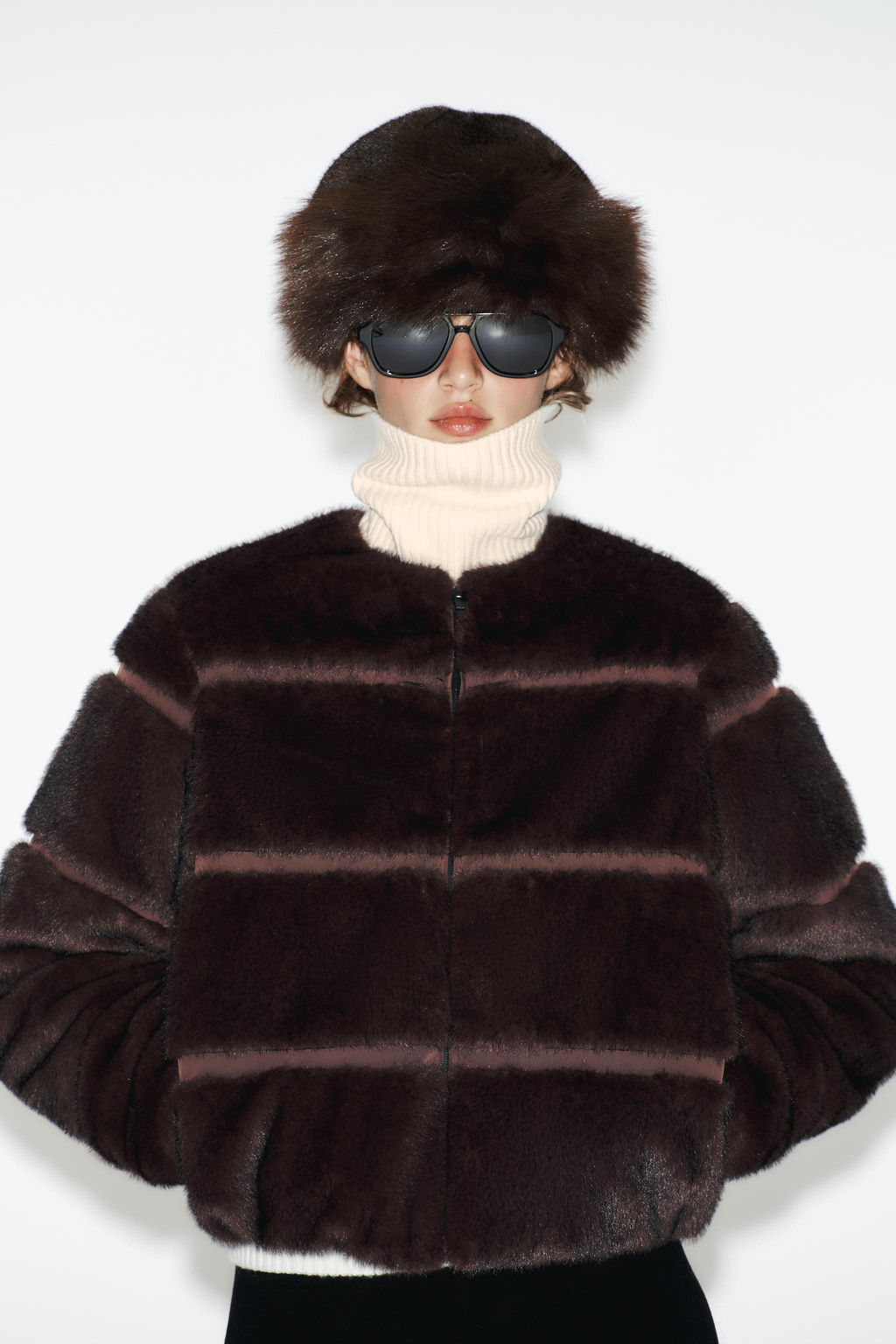 SHORT FAUX FUR COAT HEIQ XREFLEX SKI COLLECTION