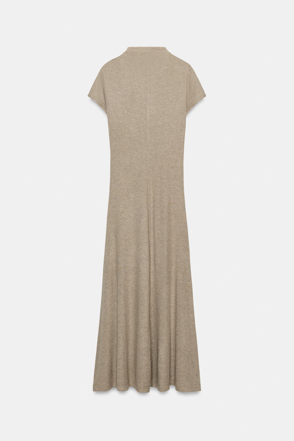 VESTIDO MAXI CUELLO ALTO / Crudo