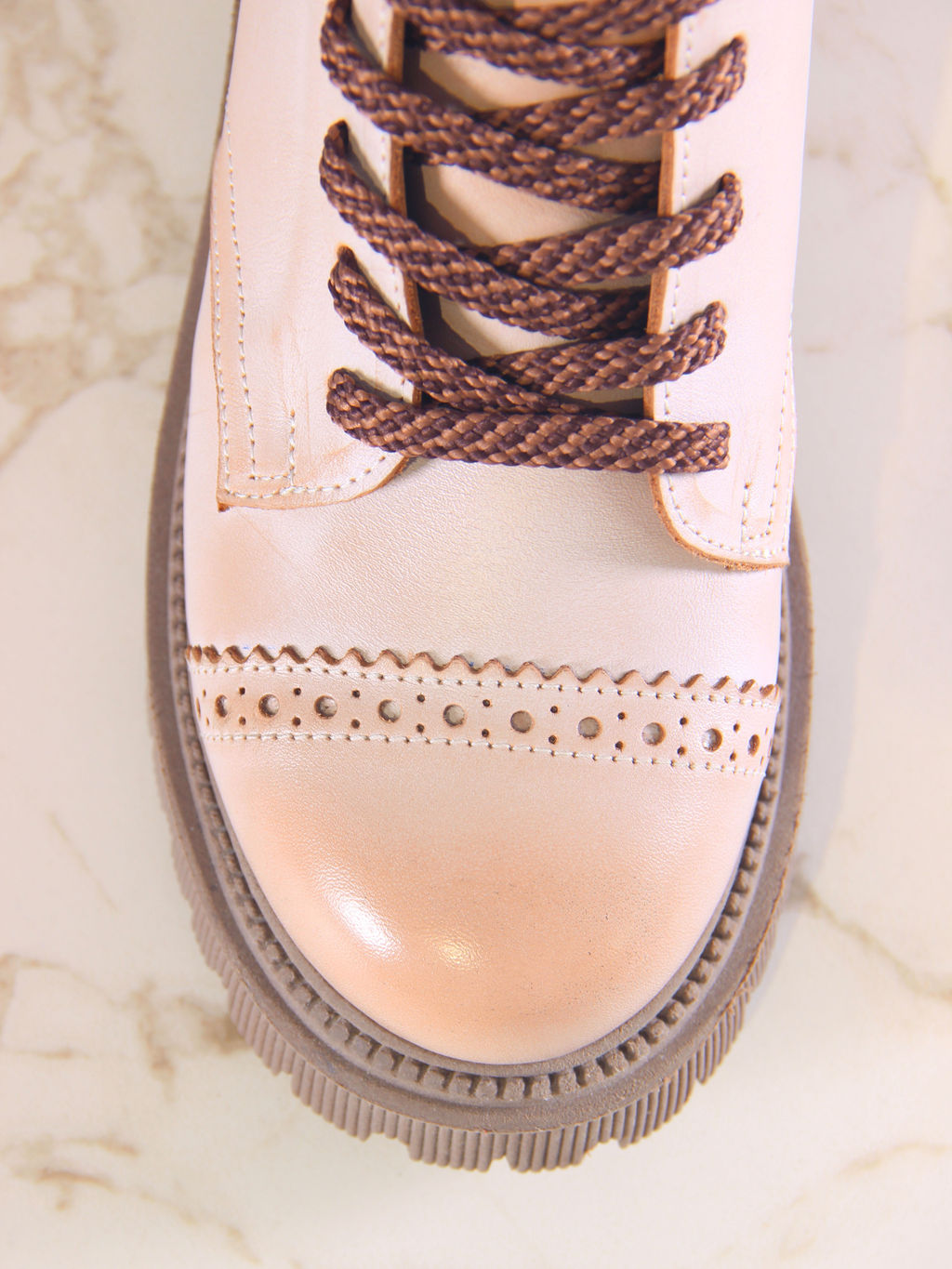 Ботинки 319.taskanaka.Вакса пудра/мех