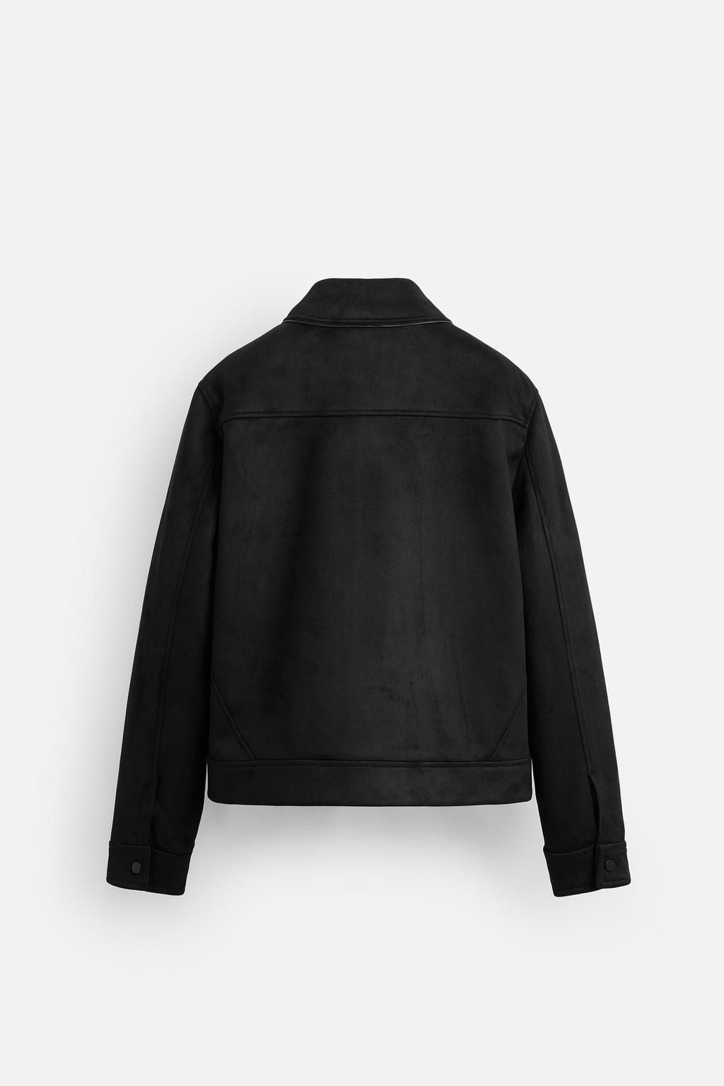 FAUX SUEDE REGULAR FIT JACKET - Zara фото 8