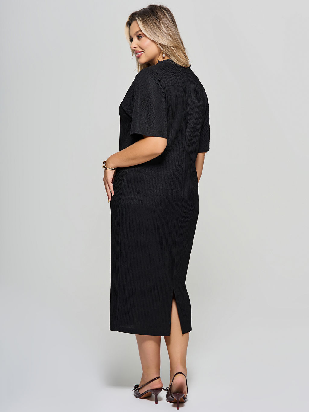 Платье  из трикотажа гофре - Dora фото 12
