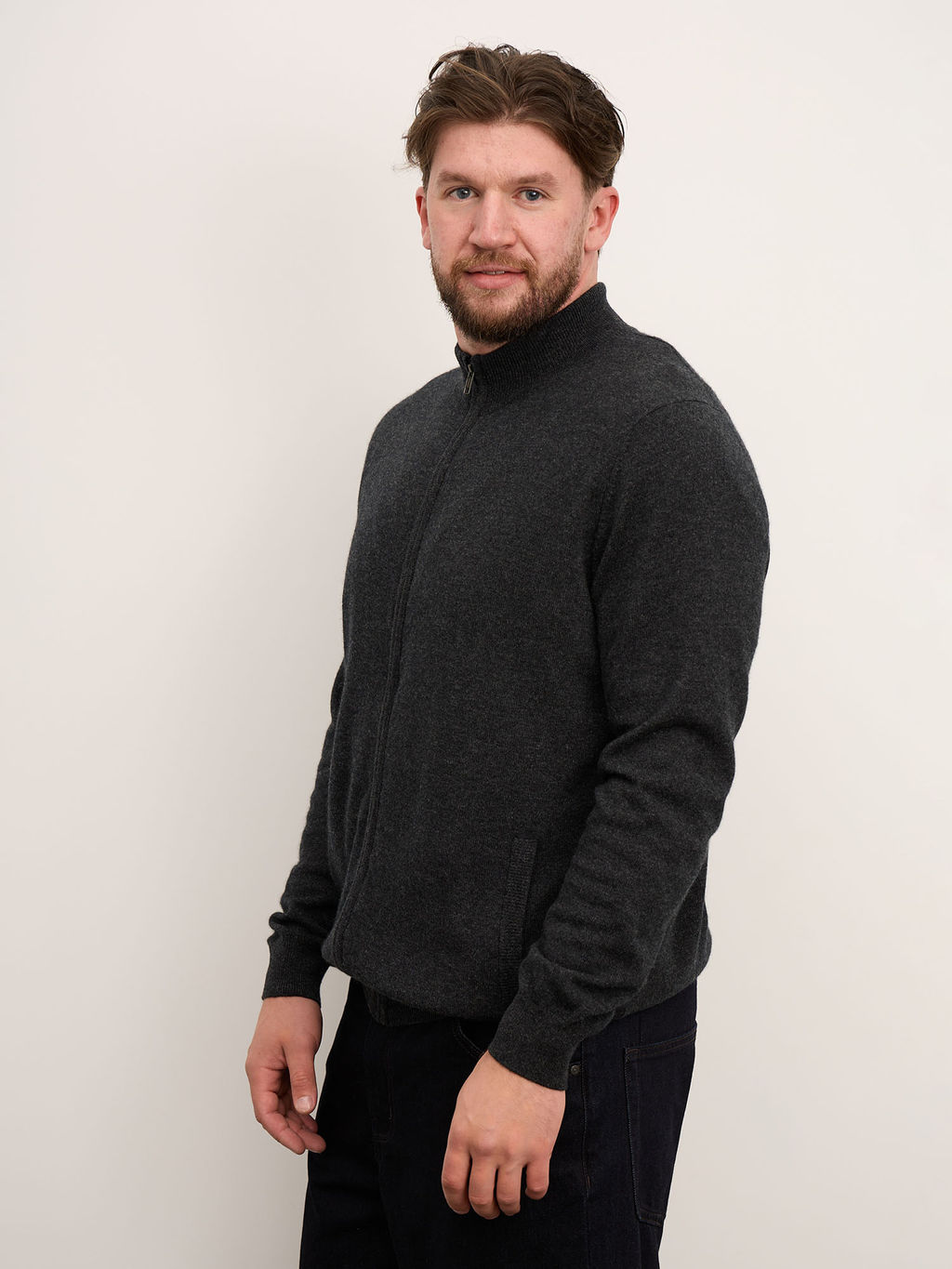 Джемпер из кашемира мужской 08182 графит