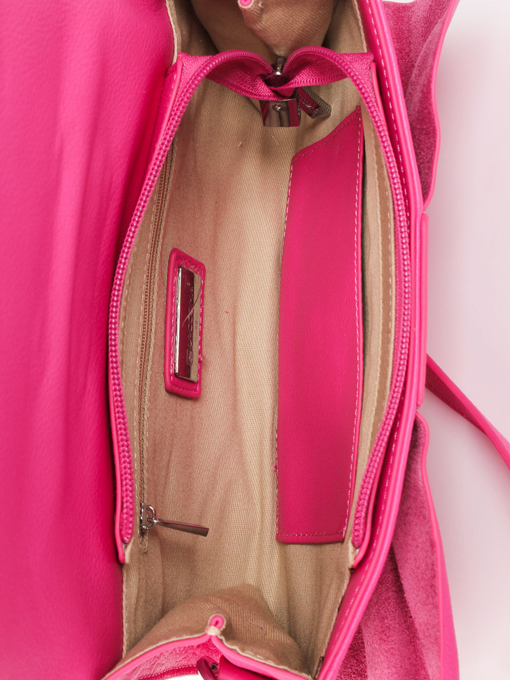 LACCOMA сумка АУ4725-П-фуксия натуральная кожа хлопок