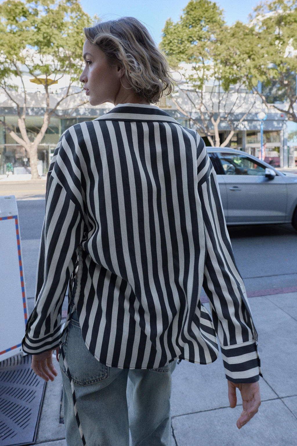 STRIPED SHIRT WITH SIDE LACES - Zara фото 15