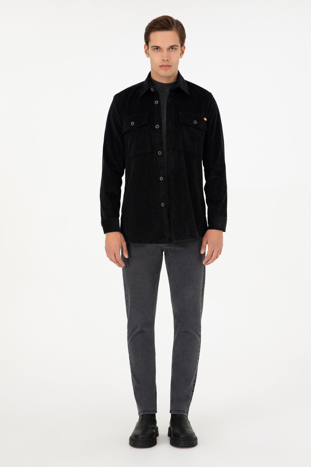 Мужская черная рубашка с длинным рукавом Неожиданная скидка в корзине - U.s. polo assn фото 4