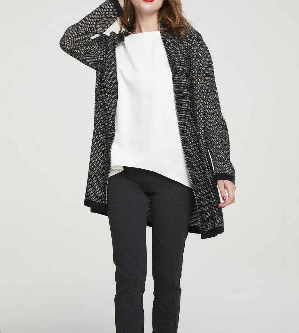 Кардиган, черно-белый - Heine фото 3