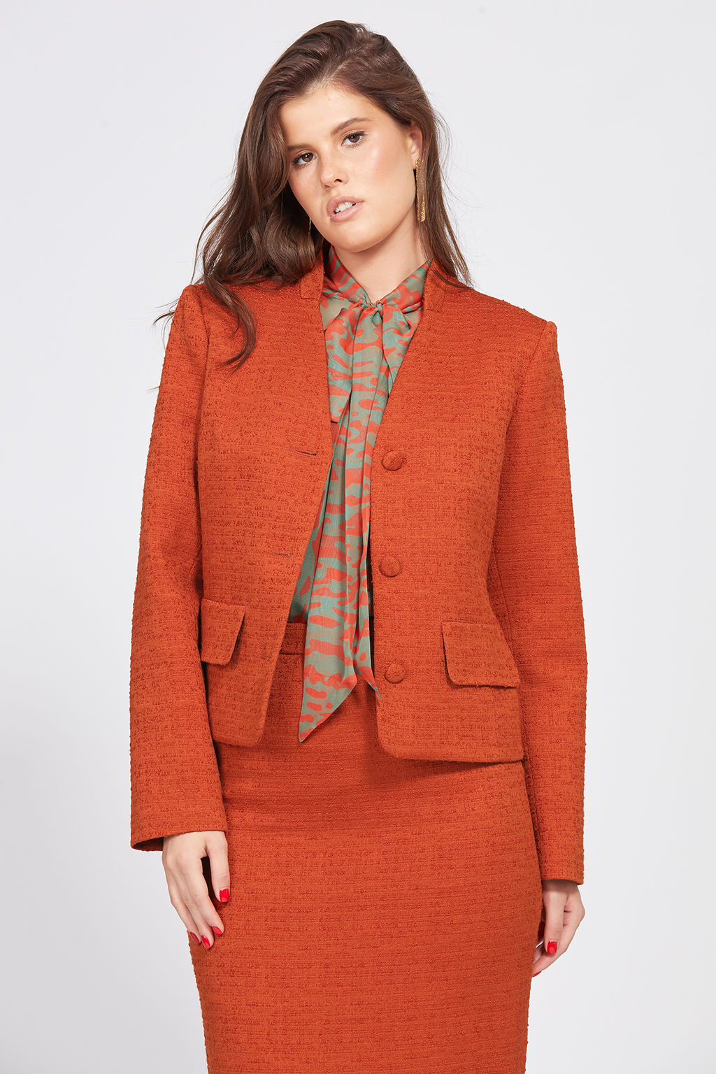 Костюм твид 2501 оранжевый - Eola фото 6