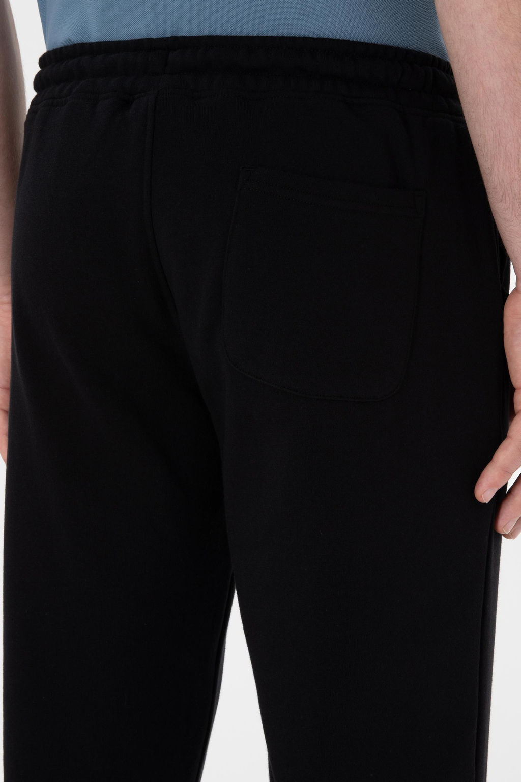 Erkek Slim Fit D_z Pa_a Siyah E_ofman Alt_