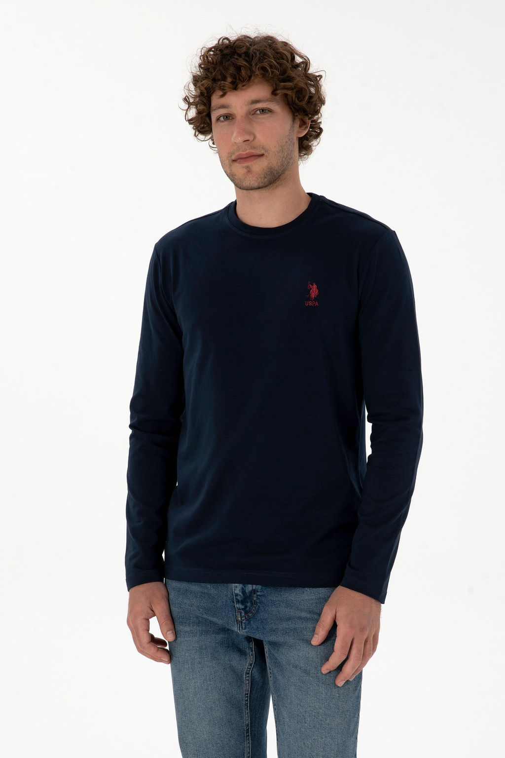 Erkek Lacivert Basic Sweatshirt Sepette S_rpriz _ndirim - U.s. polo assn фото 3
