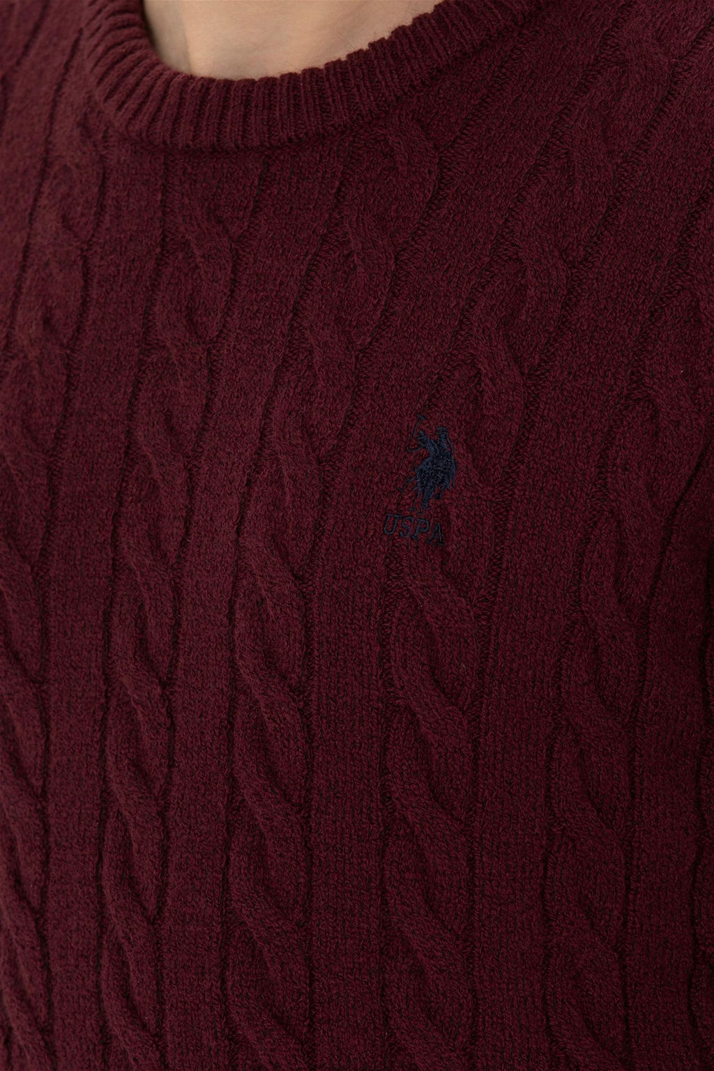 Мужской бордово-красный свитер - U.s. polo assn фото 14