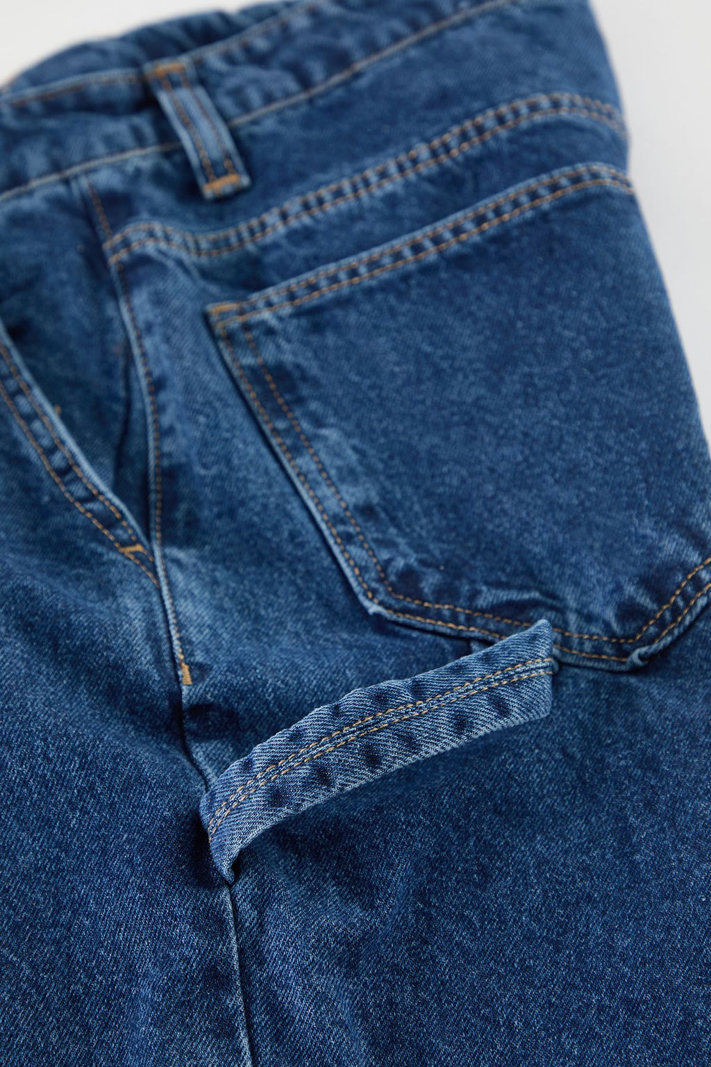 TRENDYOL MAN Orta Mavi %100 Pamuk Loose Fit Carpenter Bol Kot Pantolon Jeans TMNAW25JE00001 - Trendyolmilla фото 7