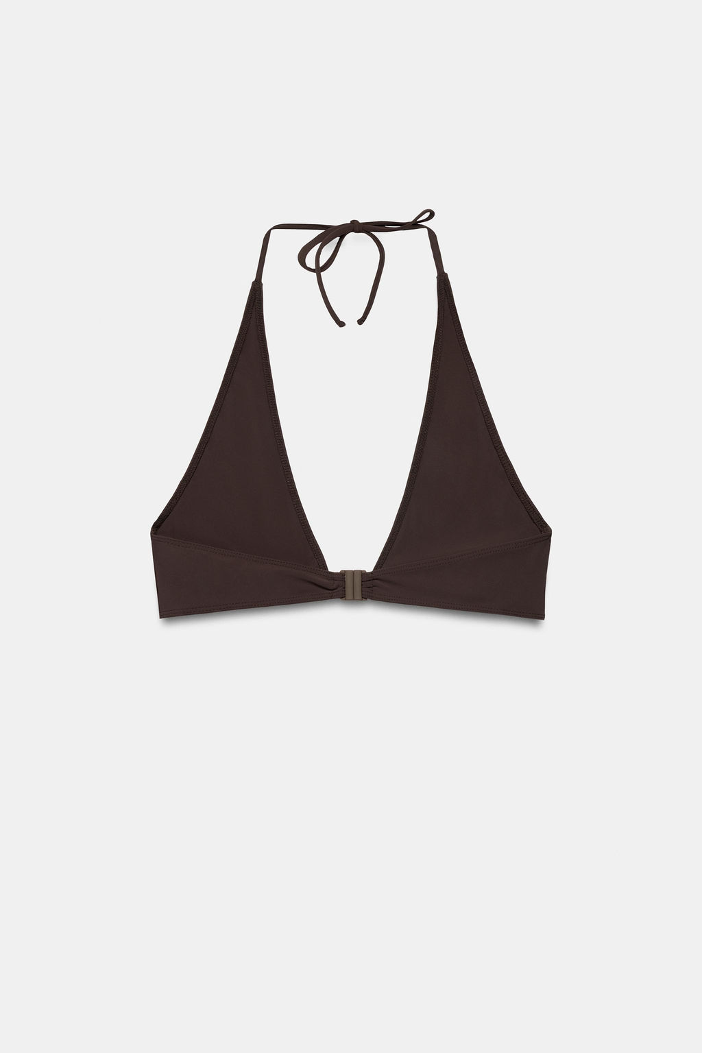 TOP BIKINI HALTER PIEZA MET?LICA / Berenjena oscuro - Zara фото 8