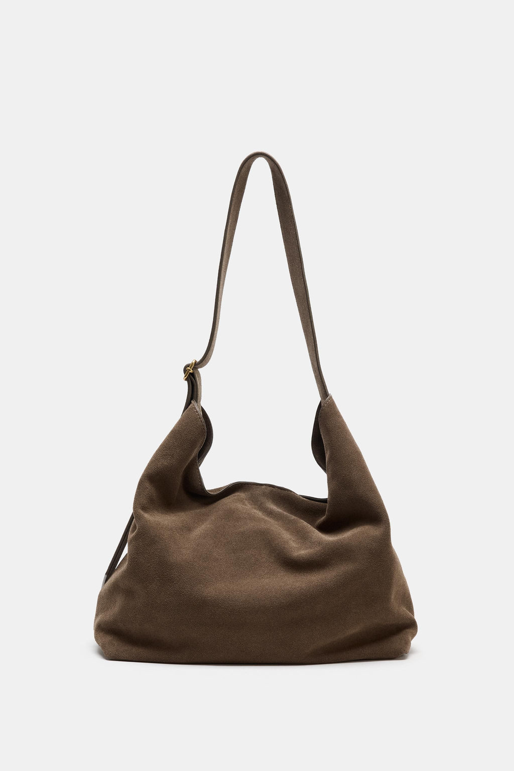 MAXI LEATHER BUCKET BAG WITH RING DETAIL - Zara фото 5