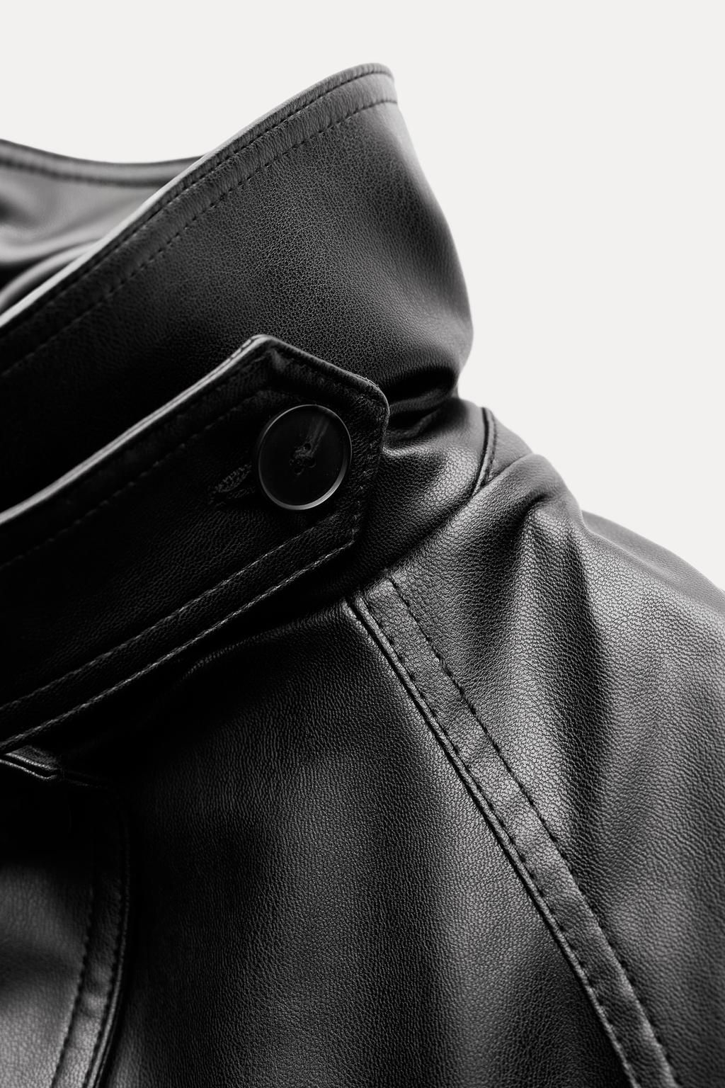 FAUX LEATHER TRENCH COAT - Zara фото 7