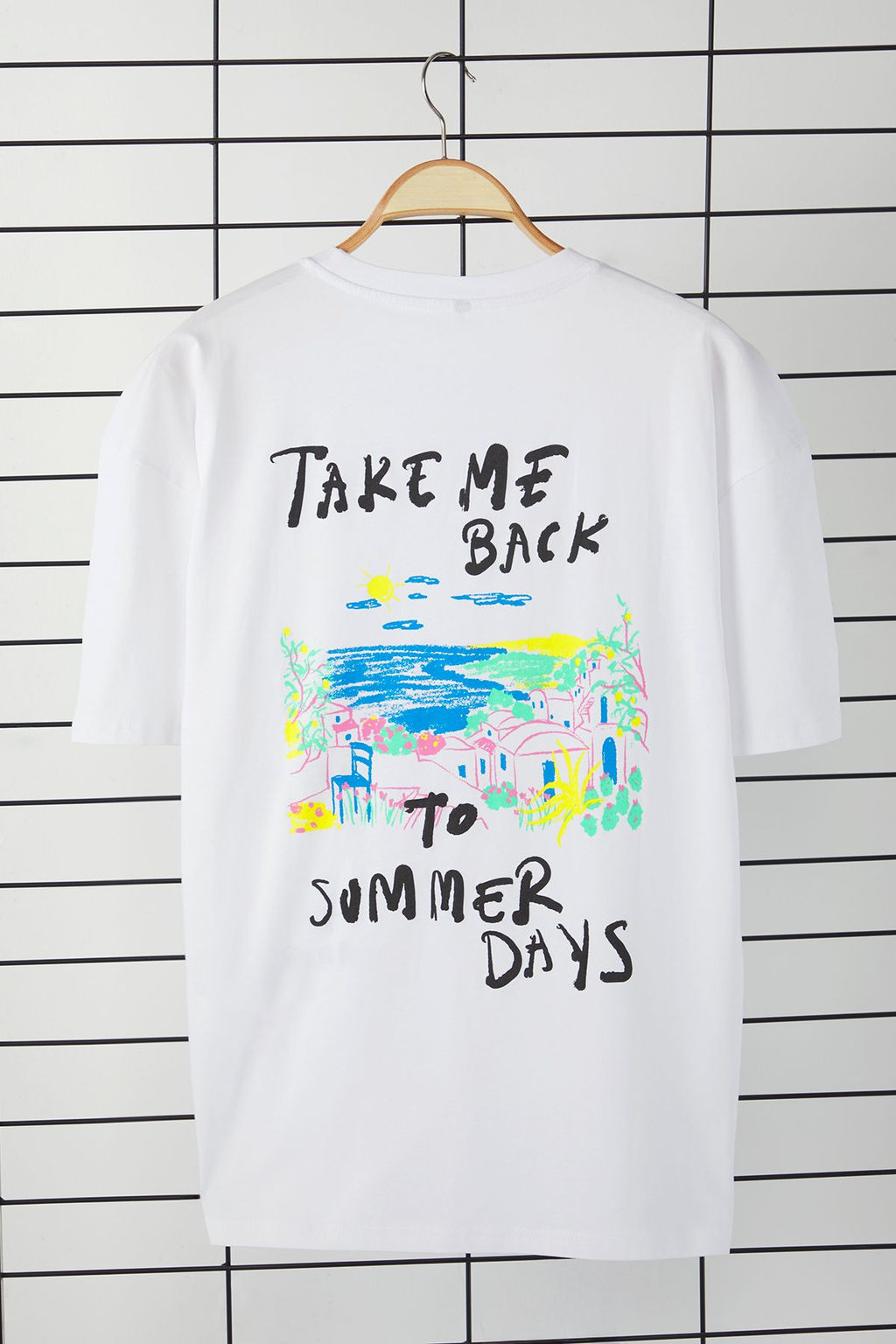 TRENDYOL MAN Lacivert 0versize/Genis Kesim Yaz? Bask?l? %100 Pamuk T-Shirt TMNSS25TS00064 - Trendyolmilla фото 6