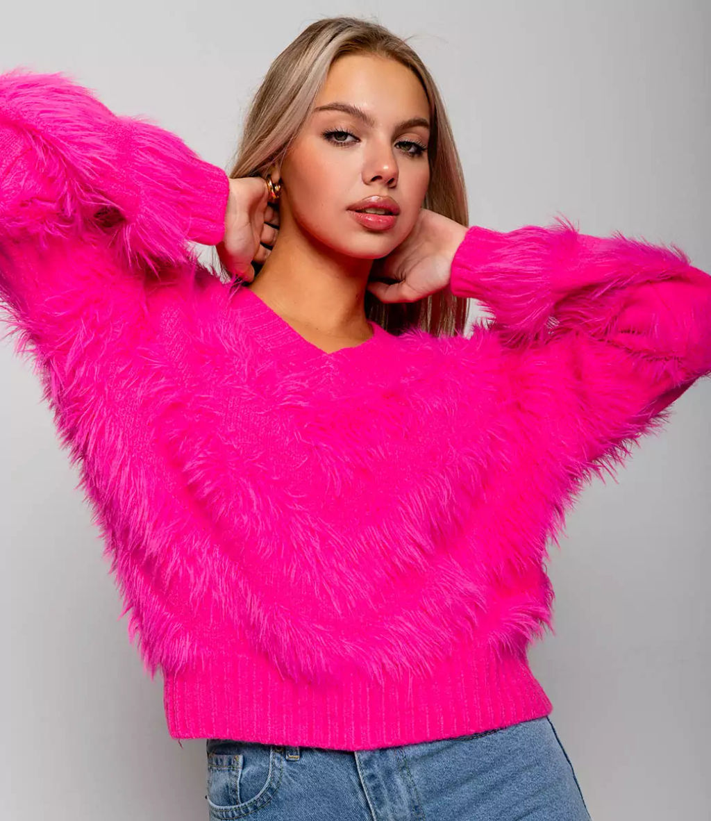 Свитер #КТ629 (1), фуксия - Dommod фото 5