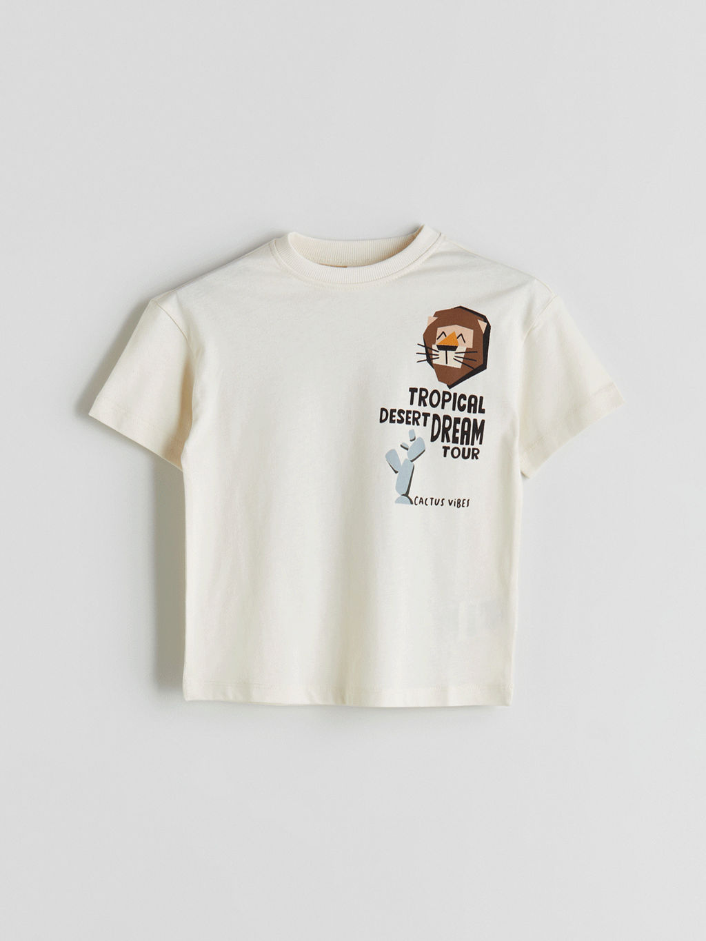 Bisiklet Yaka Bask?l? Erkek ?ocuk Ti??rt