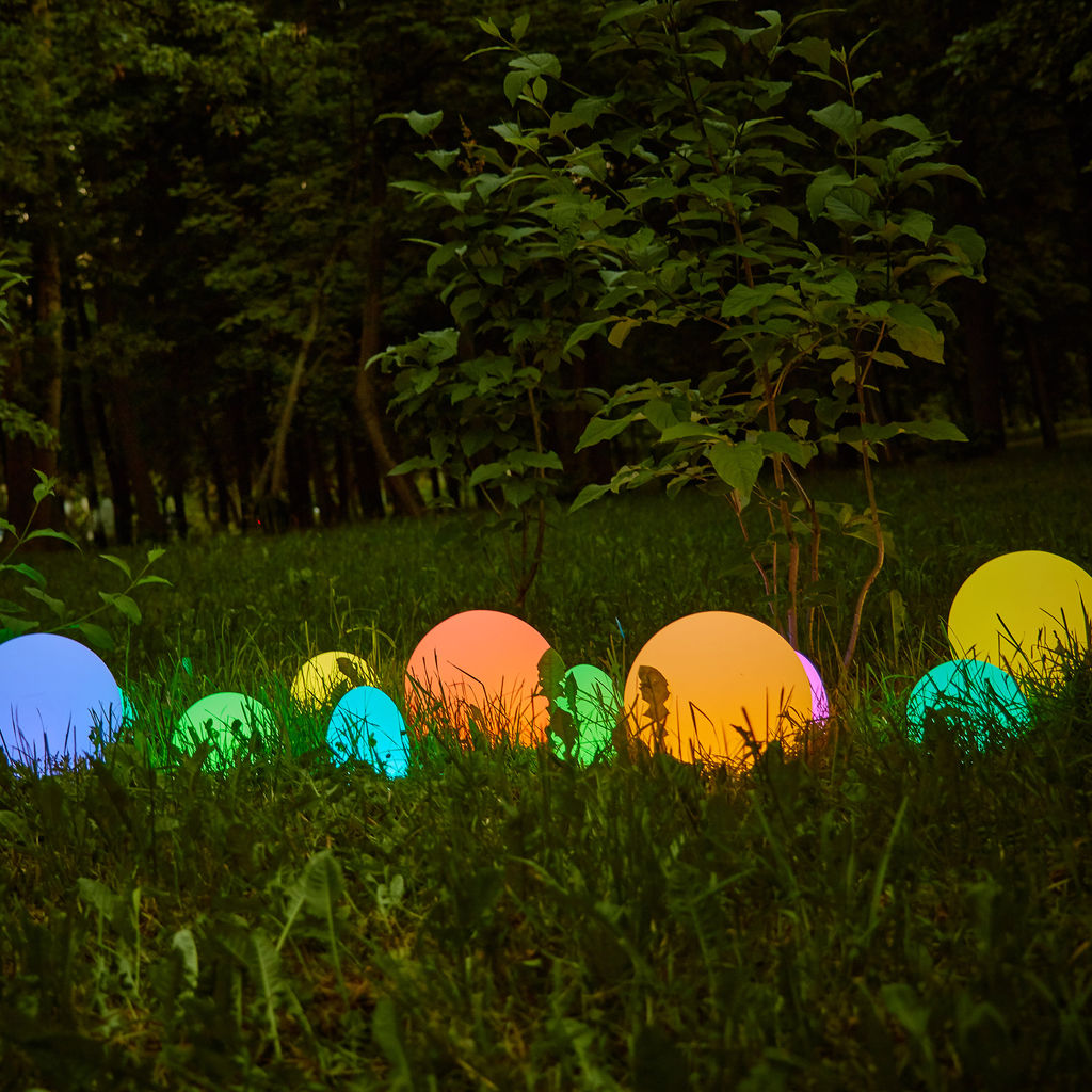 ULG-R001 020/RGB IP65 BALL Светильник декоративный светодиодный Шар. Аккумуляторный (в/к). Диаметр 20см. RGB свет. TM Uniel