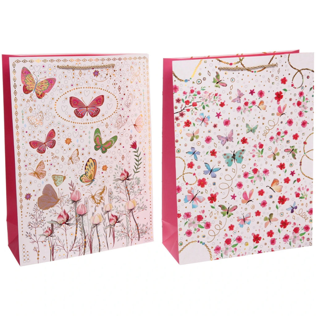 Пакет подарочный "Бабочки" 31*42*12 см