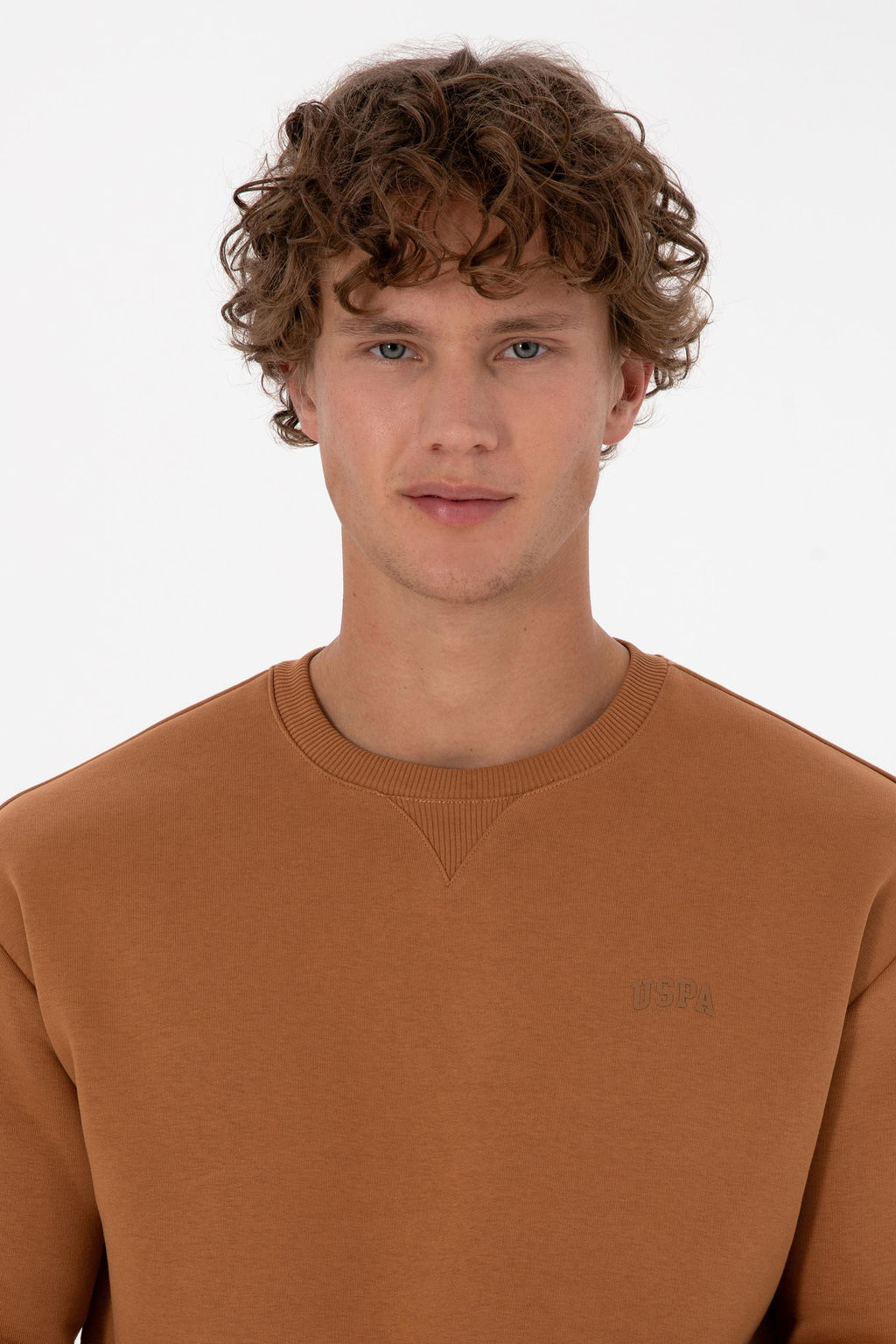 Erkek Camel Basic Sweatshirt - U.s. polo assn фото 2
