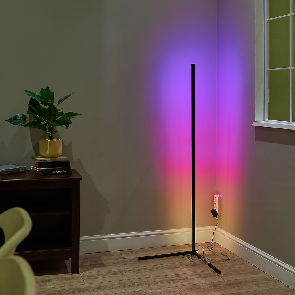 ULM-T630 10W/RGB/DIM/RC BLACK Торшер напольный светодиодный, 10W. RGB свет. Диммер. Пульт ДУ (в/к). Черный. ТМ Uniel - Volpe фото 16