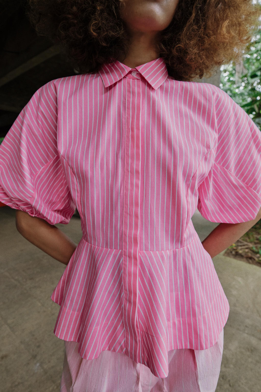 CAMISA POPEL?N RAYAS / Rosa - Zara фото 2