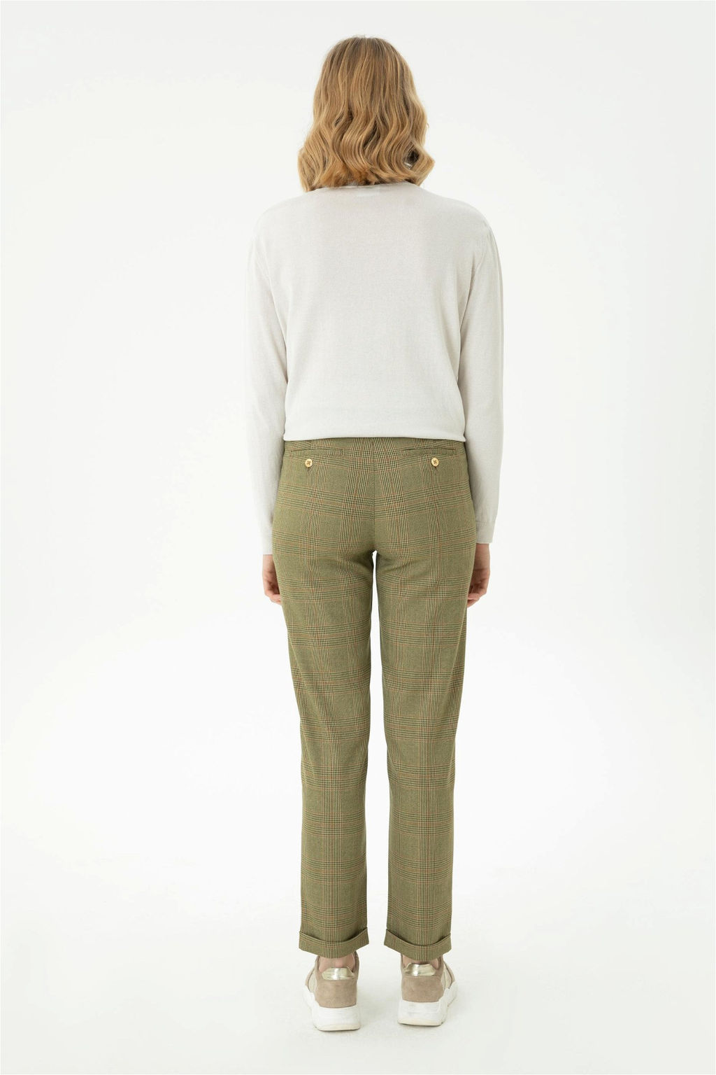 Женские брюки из плотной ткани светло-хаки - U.s. polo assn фото 14