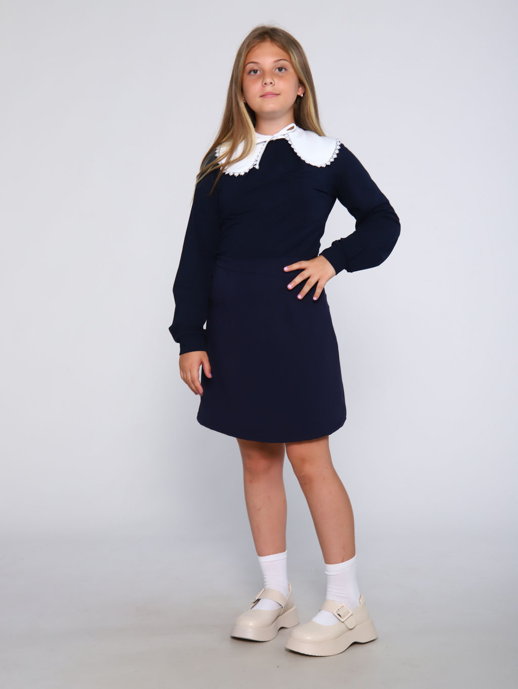 Воротничок "Линейка" белый