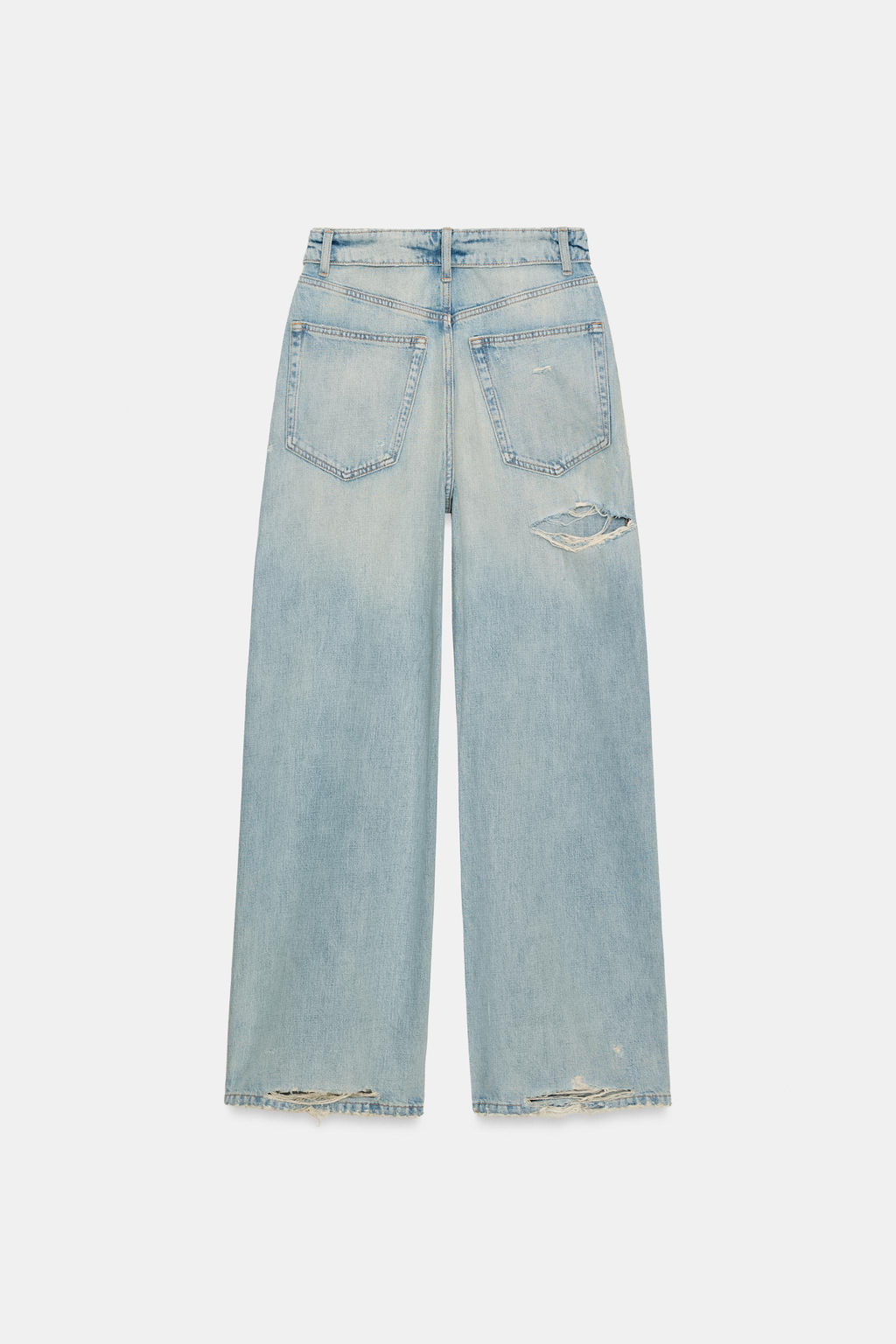 TRF FOLDED WAIST MID-WAIST JEANS - Zara фото 23