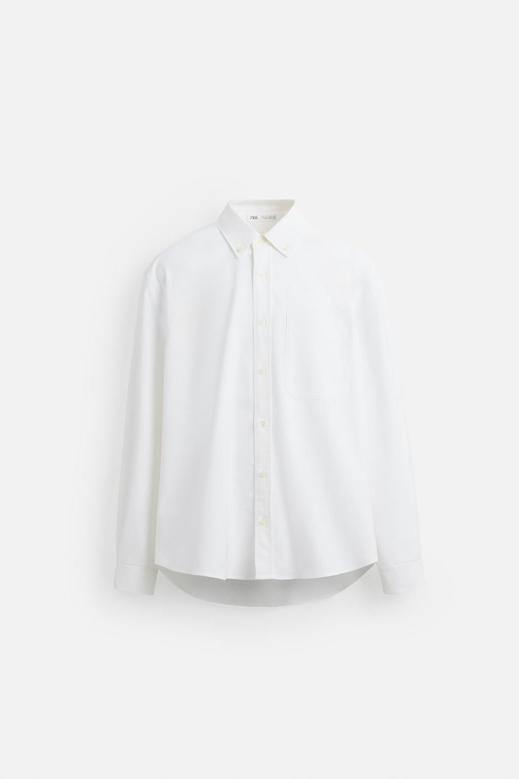 OXFORD SHIRT WITH POCKET - Zara фото 7