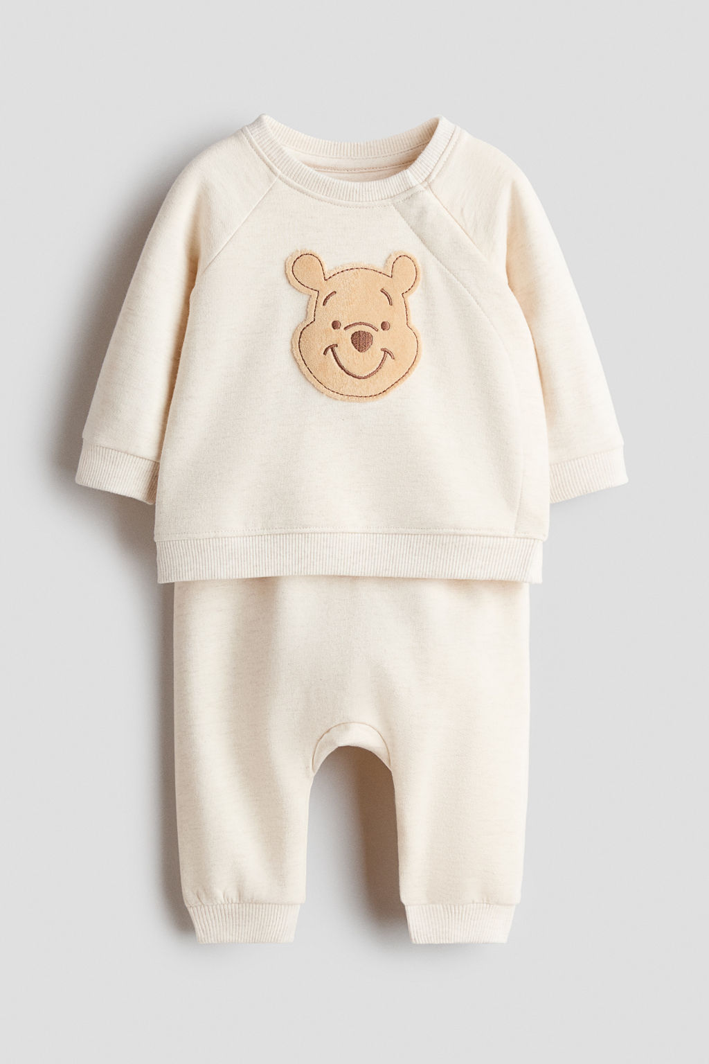 Conjunto de 2 piezas en sudadera con aplicaci?n