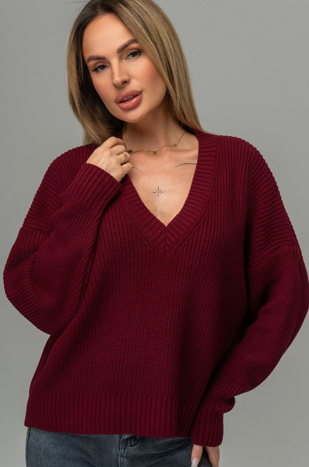 Женский вязаный джемпер оверсайз Happyfox - Happy fox фото 9