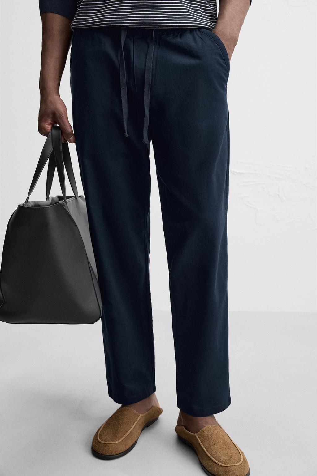 RELAXED FIT JOGGER WAIST TROUSERS - Zara фото 35