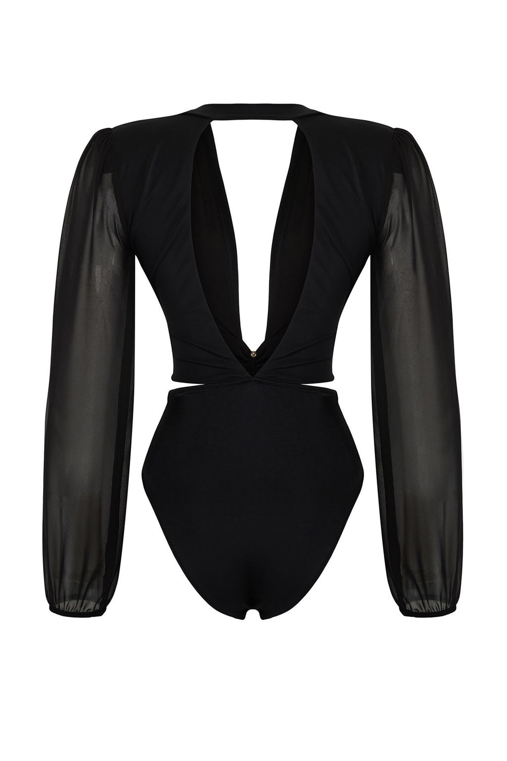 TRENDYOLMILLA Siyah Derin V Yaka Aksesuarl? Mesh Regular Mayo TBESS25MA00028 фото 8