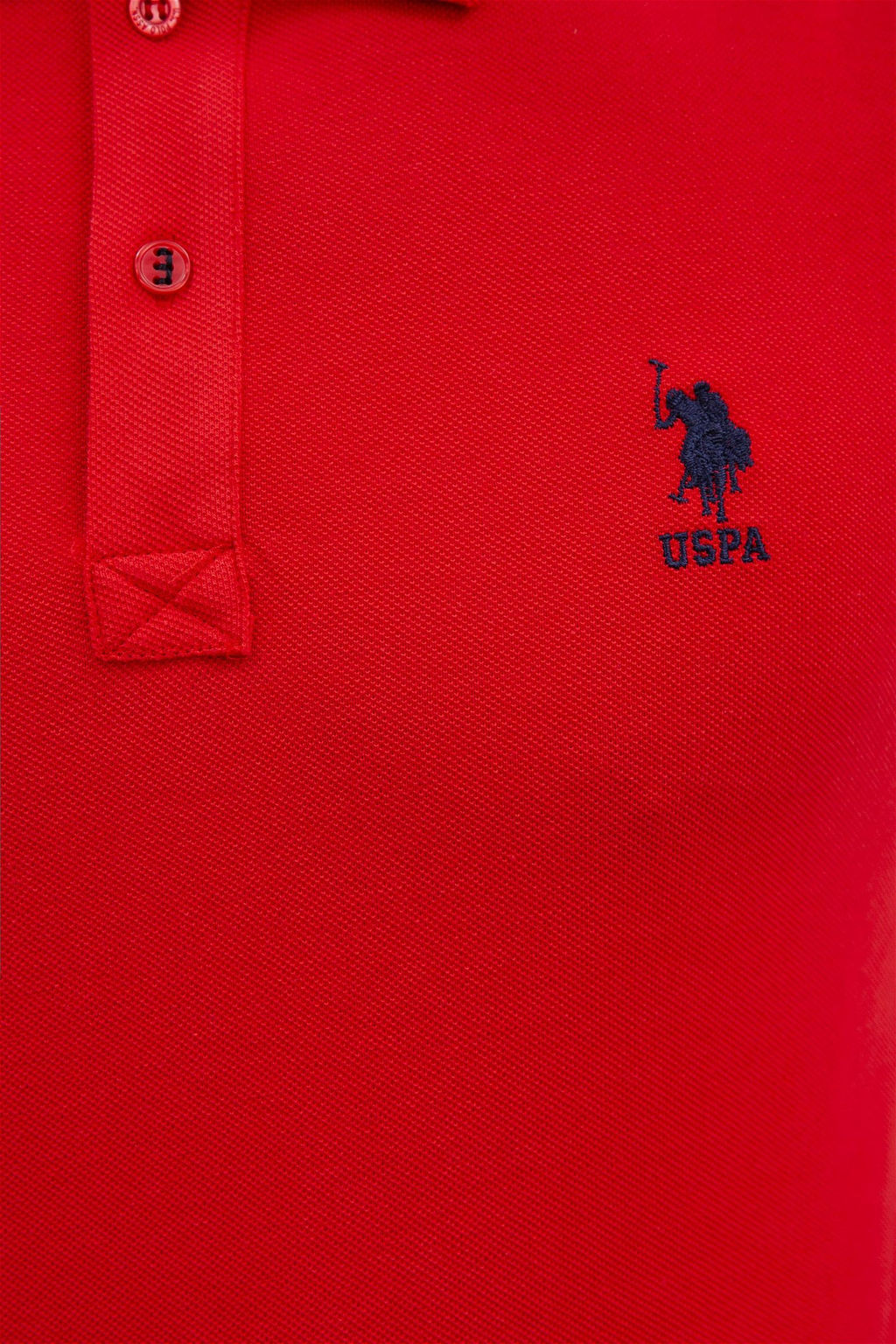 Мужская красная базовая футболка с воротником-поло Неожиданная скидка в корзине - U.s. polo assn фото 5