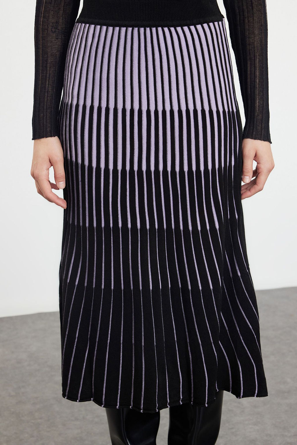 TRENDYOLMILLA Lila Midi Renk Bloklu Etek TWOSS20ET0195 фото 3