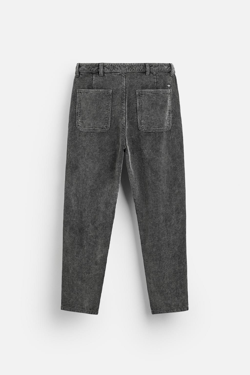 CORDUROY CARROT FIT TROUSERS - Zara фото 33