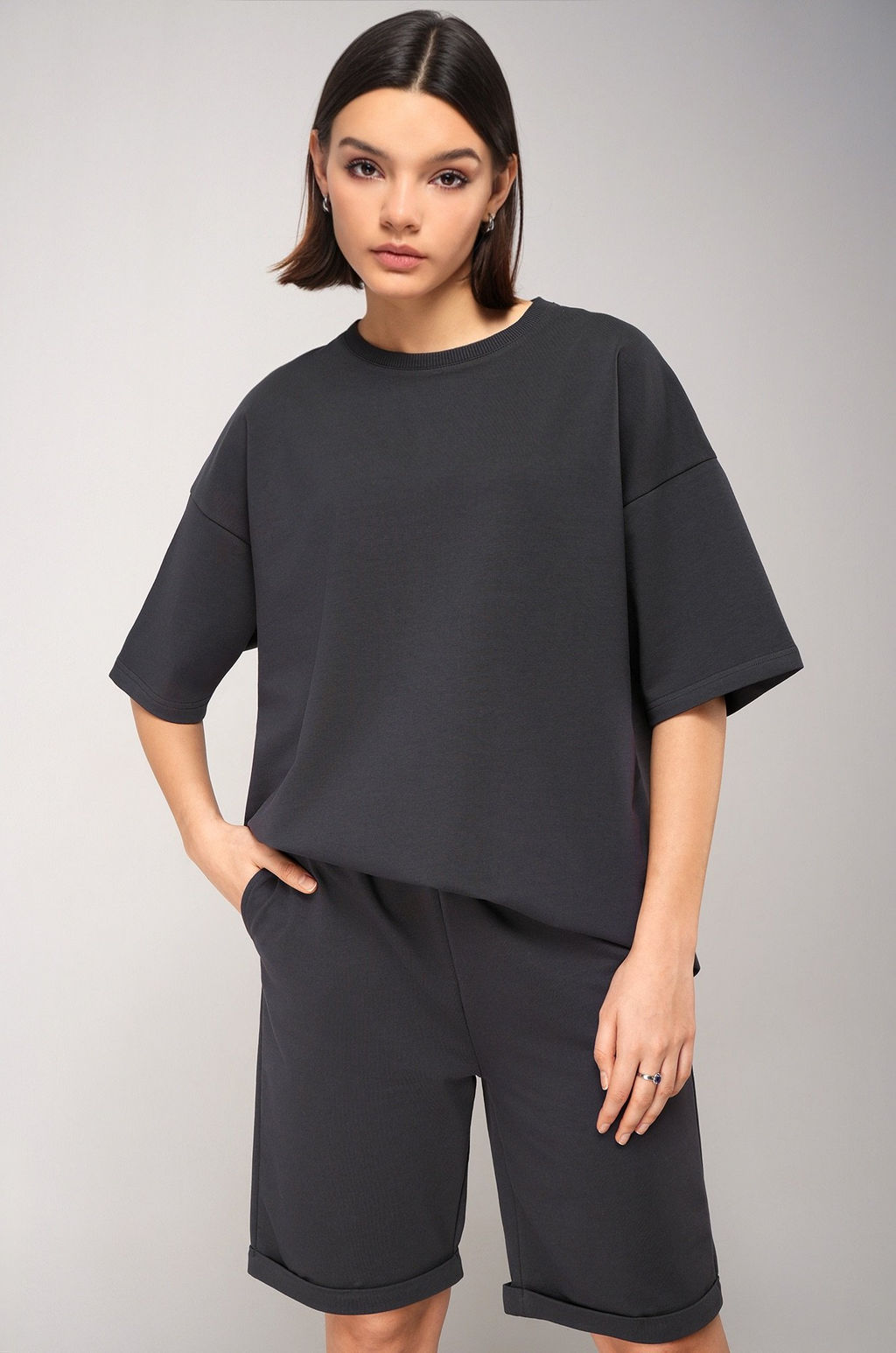 Женский костюм с шортами из футера двухнитки Happyfox