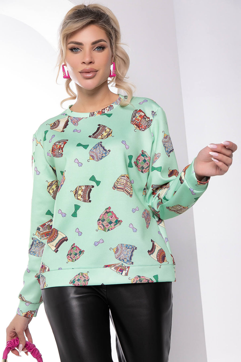 Свитшот Модница (фисташковый чизкейк) Б7960 - Lt collection фото 5