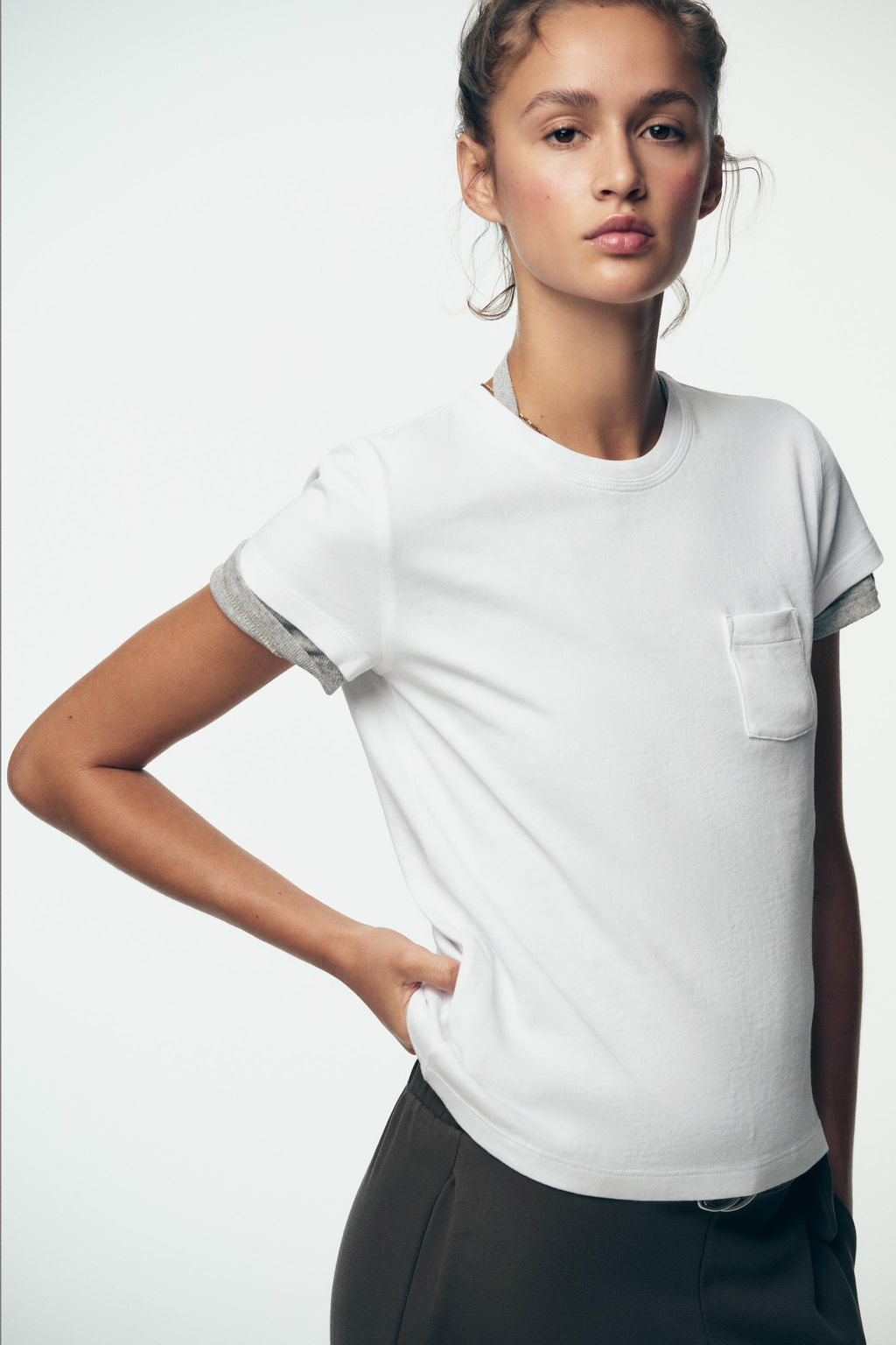 WASHED T-SHIRT WITH POCKET - Zara фото 30
