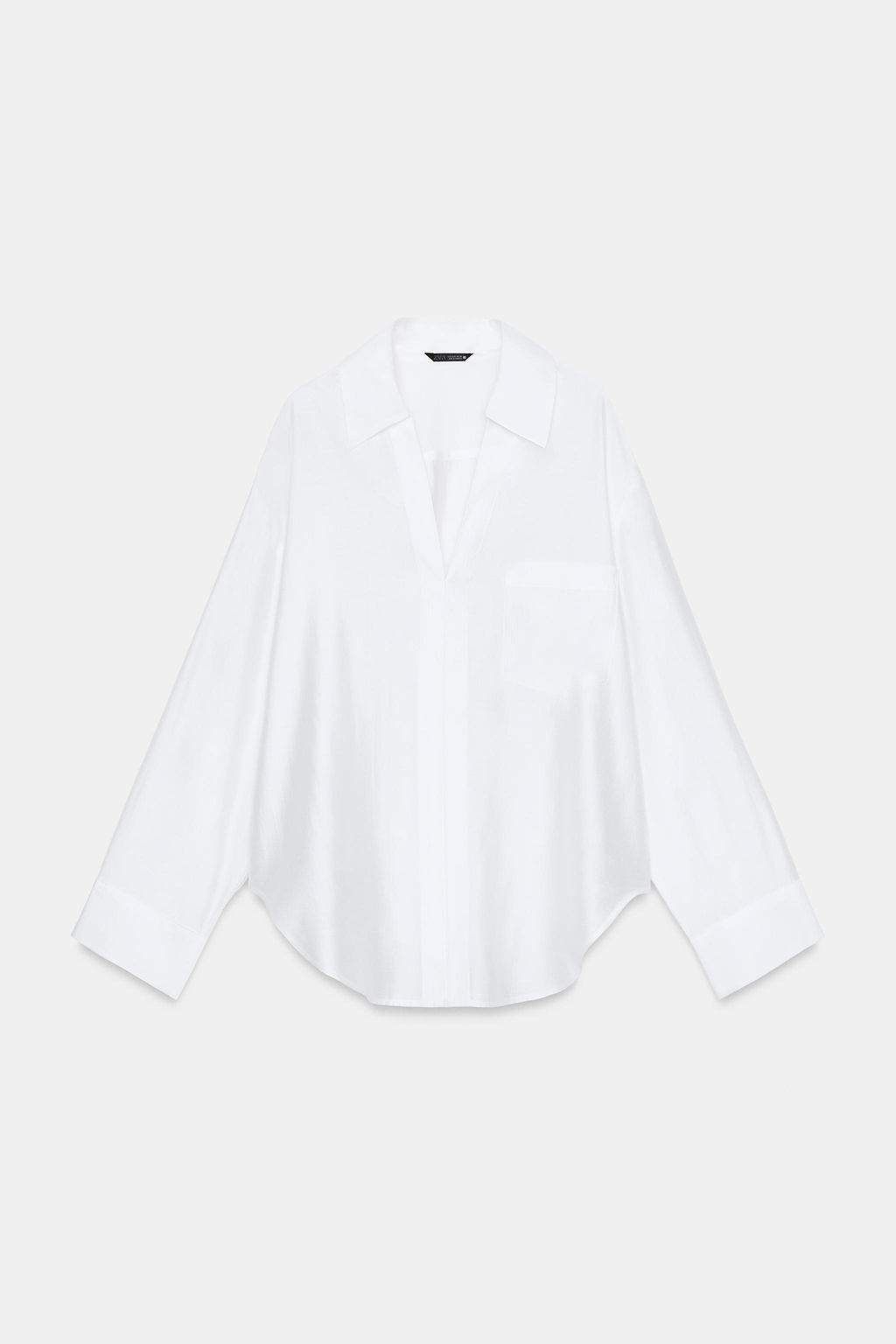 CAMISA SATINADA OVERSIZE / Blanco - Zara фото 7