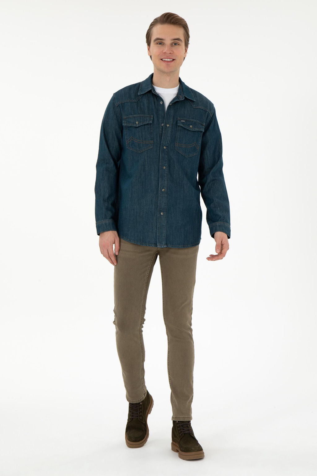 Мужские коричневые джинсовые брюки Неожиданная скидка в корзине - U.s. polo assn фото 3