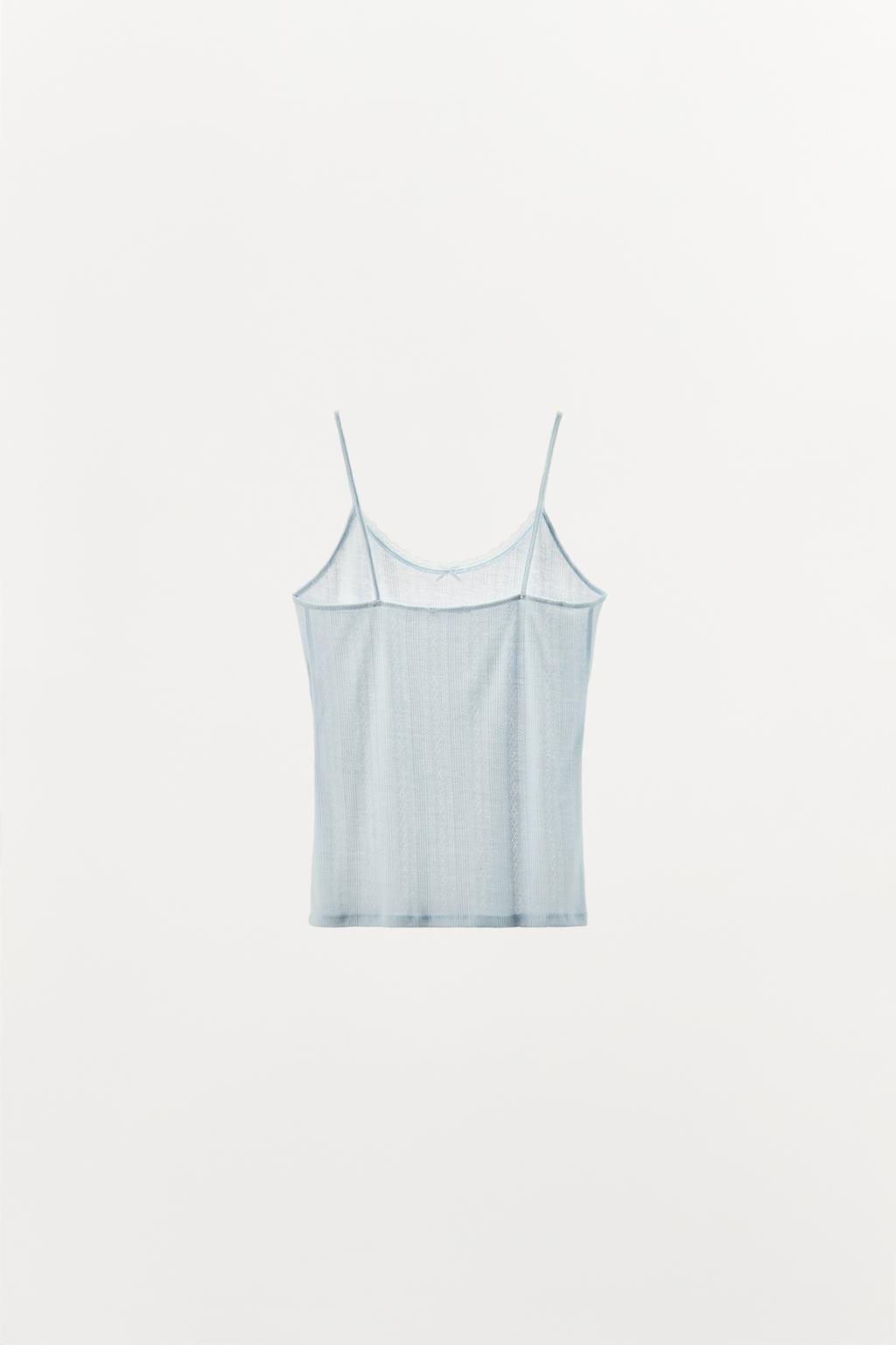 POINTELLE STRAPPY TOP - Zara фото 6