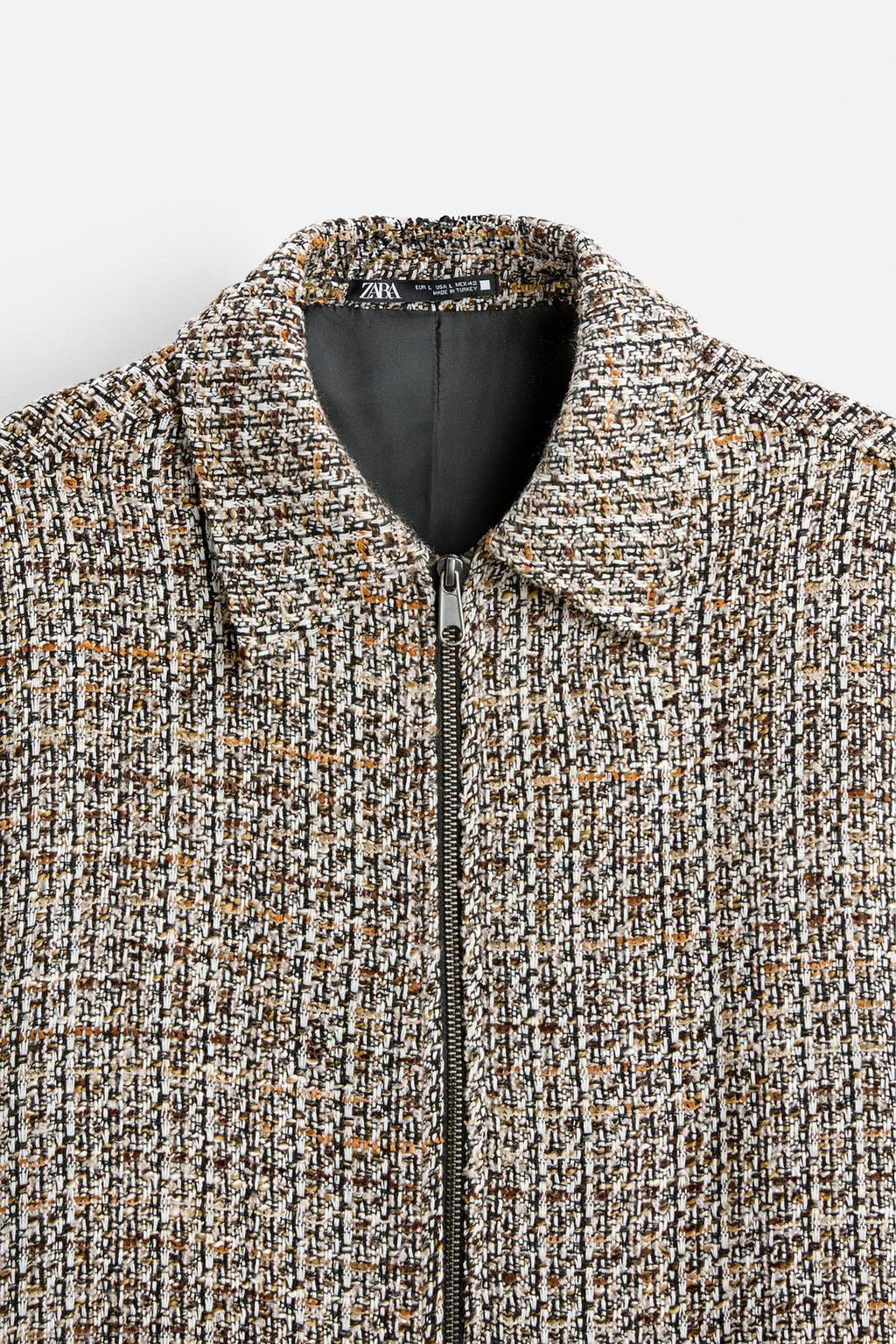 TEXTURED ZIP-UP OVERSHIRT - Zara фото 9